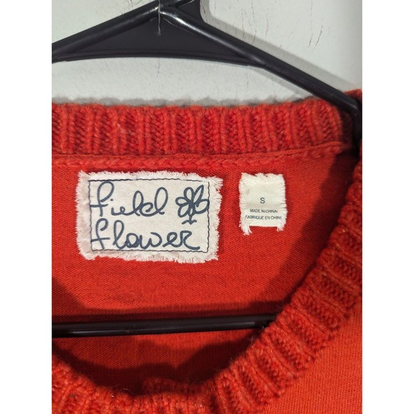 Field Flower Anthropologie Penguins Print Red Cardigan Women Size S - Picture 3 of 7